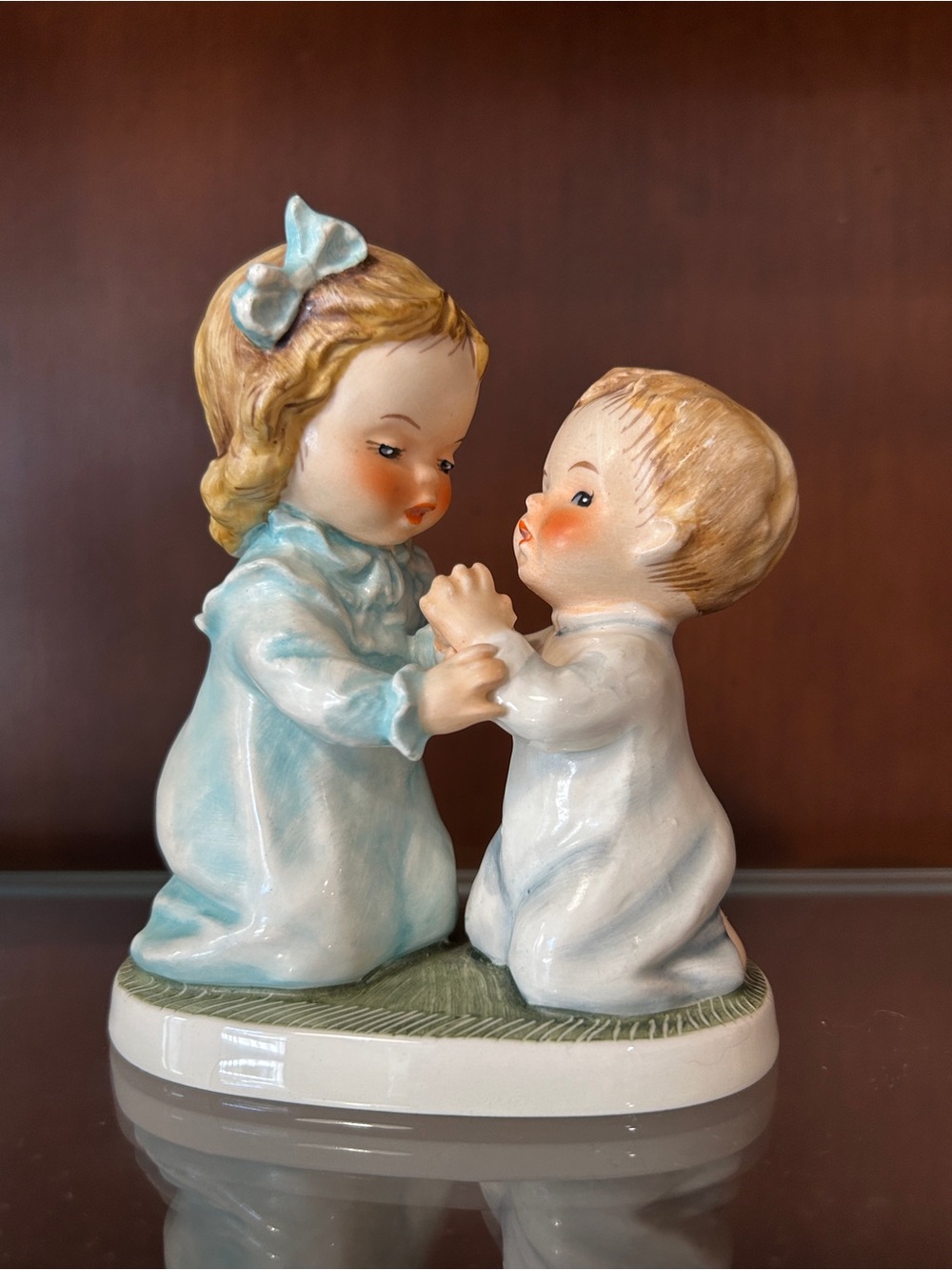Hummel Figurine Girl & Baby Praying 1963